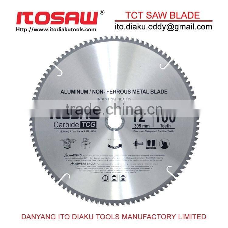 Aluminum saw blade, Non-Ferrous metal saw blade,TCG tooth blade