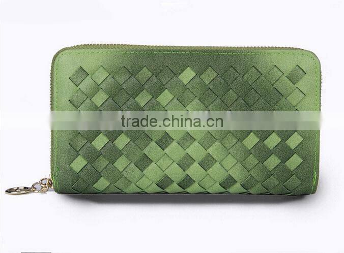 2015 Fashion New Design Woman Wallet Knit Lines Lady Wallet/Purse Women
