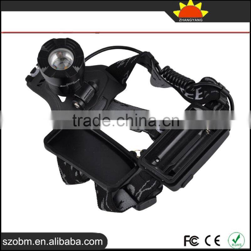 XP-E 2 Bulbs White and Yellow Light LED 4 Mode Zoom Adjustable Headlamp