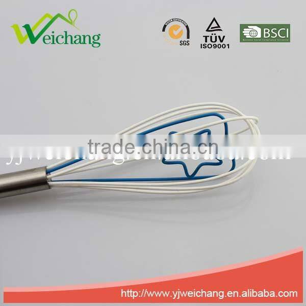 WCW002A Good quality star shape Egg whisk Silicone Wire Whisk, Egg Frother, Milk & Egg Beater Blender 12" hot sales
