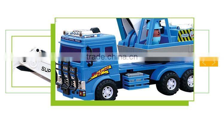 New design plastic cartoon friction vacuum truck toy