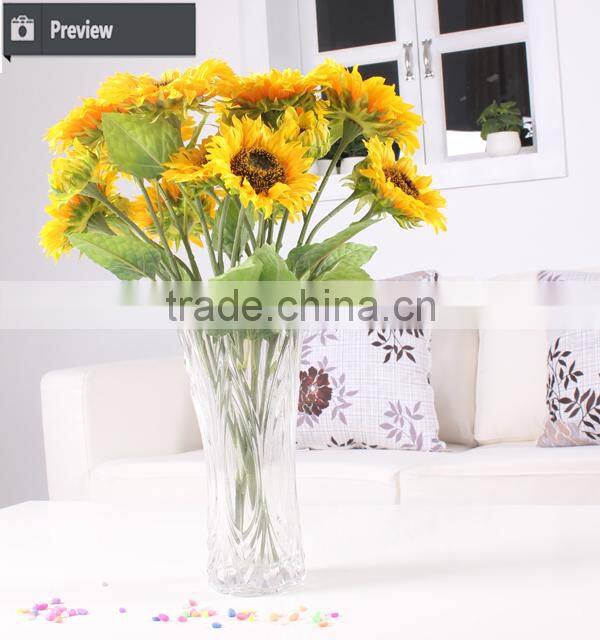 2016 artificial flower artificial silk sunflowers arrangement