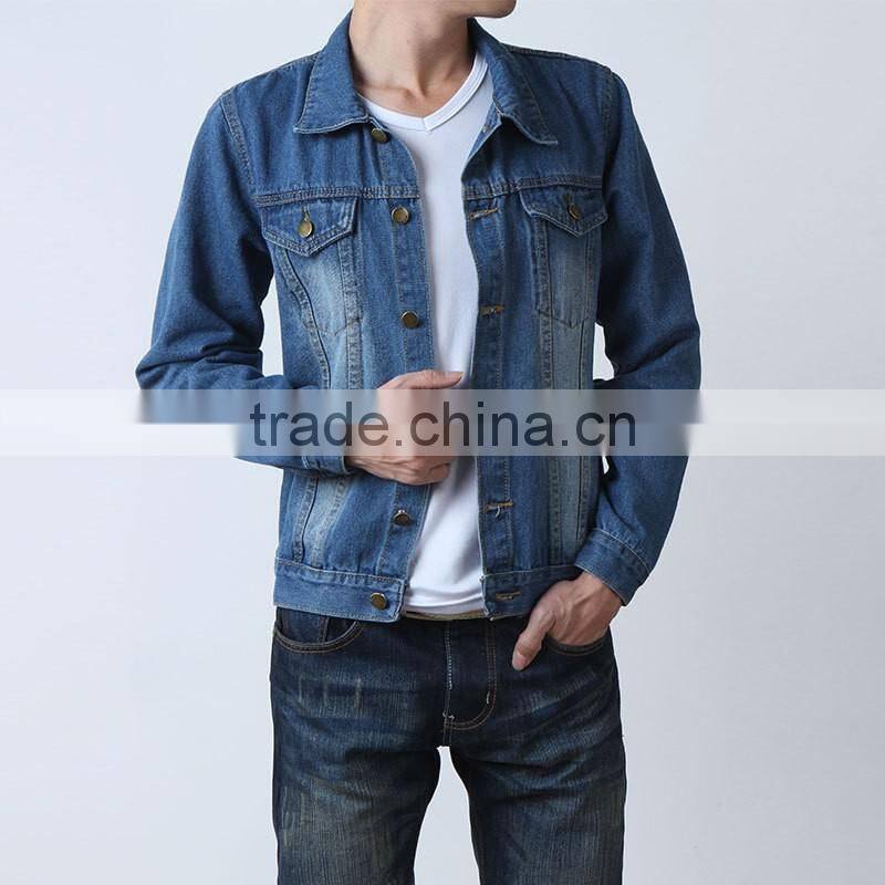 Stylish denim jacket fashion mens dip dyed denim jeans jacket winter