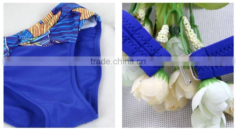Fast delivery Comfortable custom hot selling fancy colorful three-piece swimsuit for girl