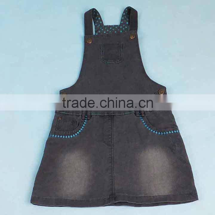 Kids clothing stock,Cheap Girls Denim Skirt closeout, 141003c