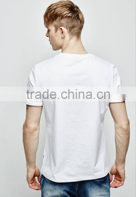 Fashion EMB T- shirt Men's round neck T-shirt White color