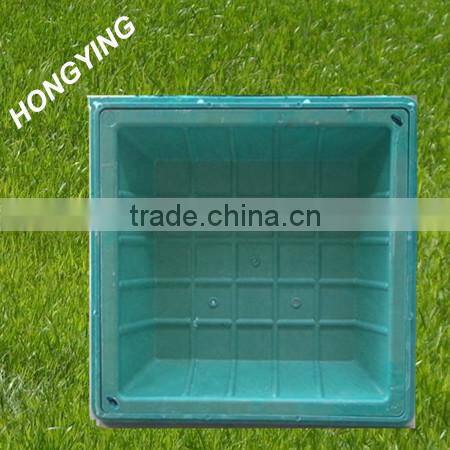 Square smc plastic lawn well cover