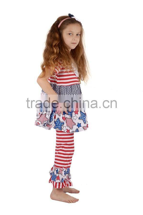wholesale baby ruffle bloomers baby double ruffle shirt ruffle bottom pants