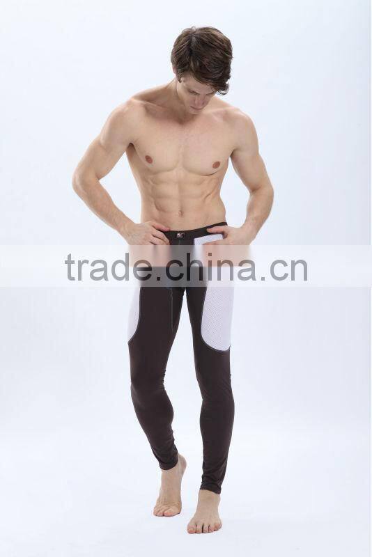 Wholesal underpants, Cheap Thermal Underwear for Men, Nylon Mesh Color Matching Long John