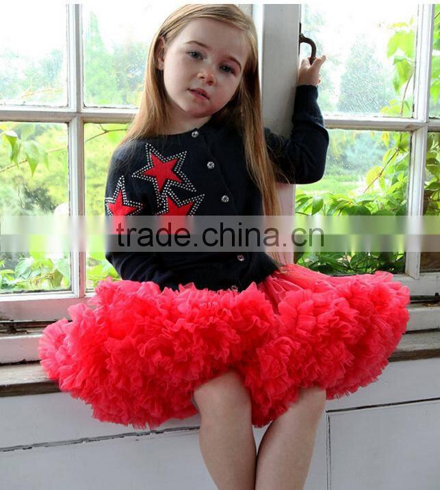 High quality baby girls fluffy chiffon pettiskirts kids tutu skirts children short pettiskirts