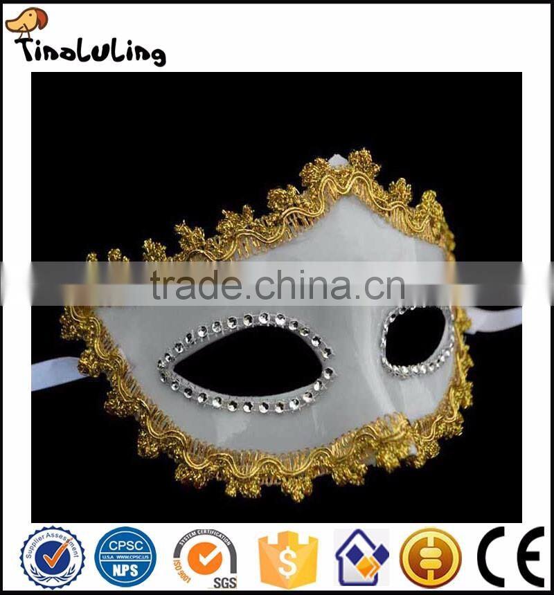 Eco-Friendly Fashion Party Masquerade White Plastic Masks for Sale