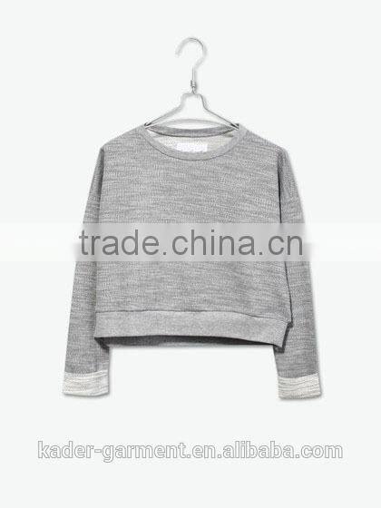 Custom Womens Long Sleeve Sweatshirt, Ladies Crop Top, Crewneck Sweatshirt