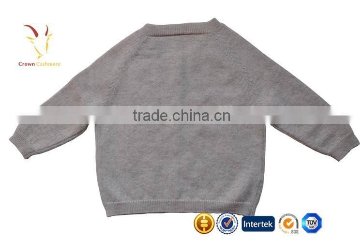 Shoulder Buttons Spring&Autumn Long Sleeve Kids Wool Cashmere Sweater