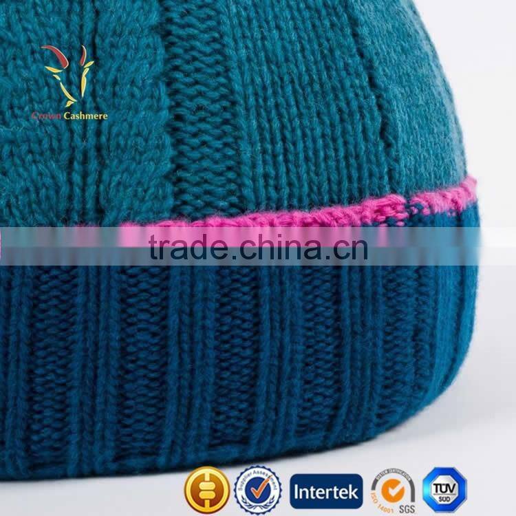Cable Ribbed Wool Cashmere Mens Hat Styles