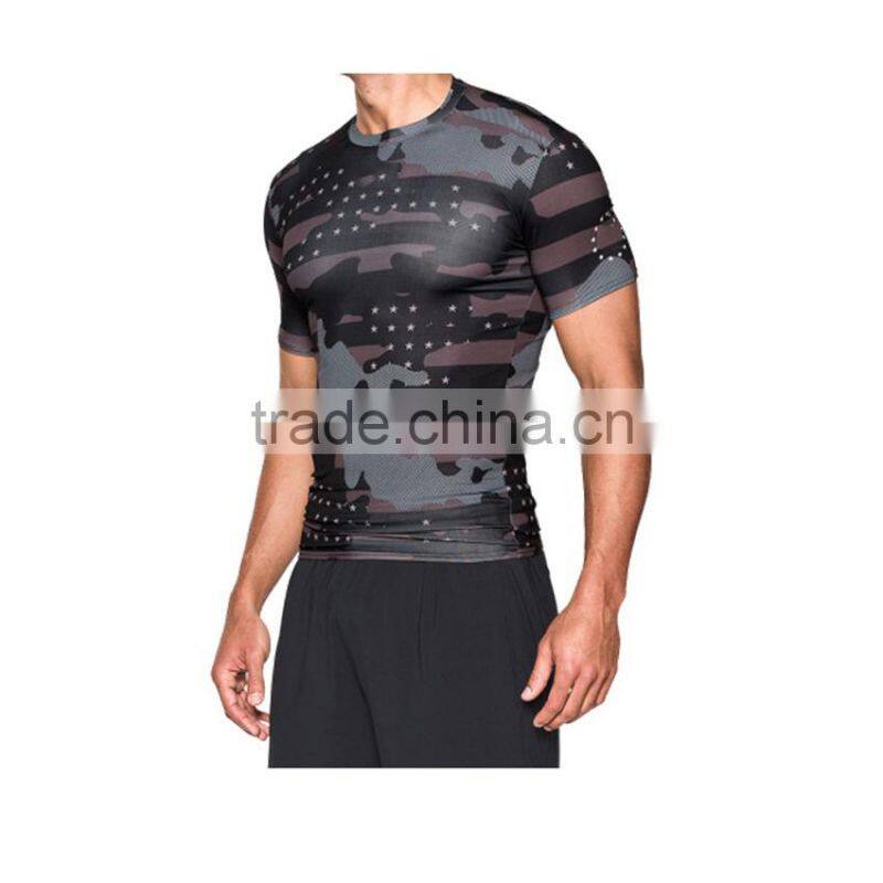 sublimation camo t-shirts sport tshirts fitness wear