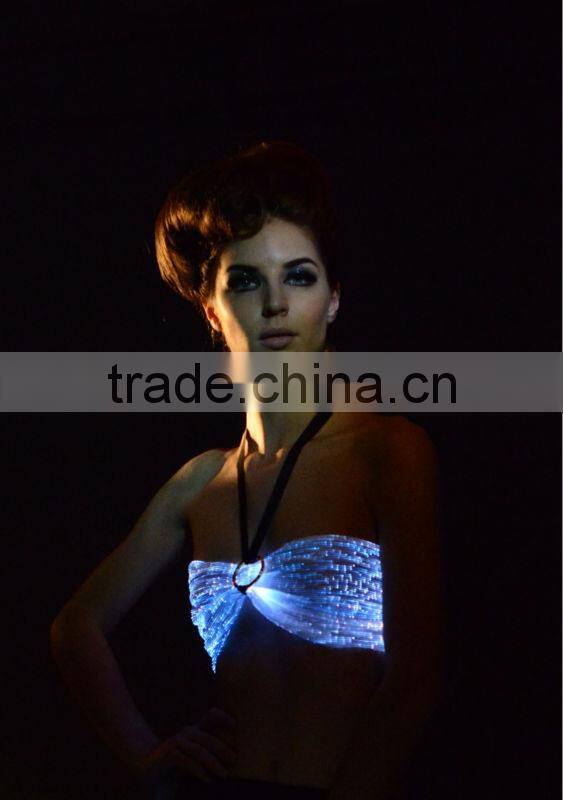 unique design optical luminous fabric bra