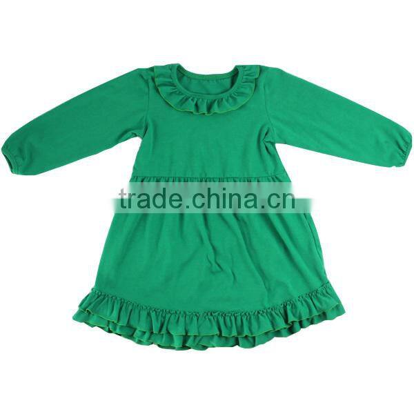 Wholesale children's boutique clothes girls fashion dress ruffle toddler dress spring dress