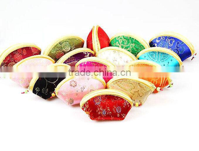 Chinese Asian Silk & Satin Fortune Cookie Coin Purse HC008