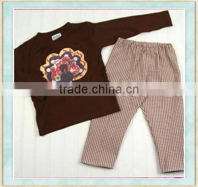 Little girls boutique remake clothing sets girl's autumn football suit crochet baby clothes