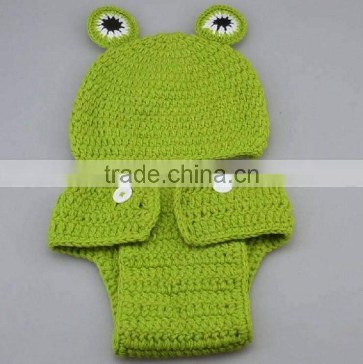 crochet animal costume baby hat and pants set for baby