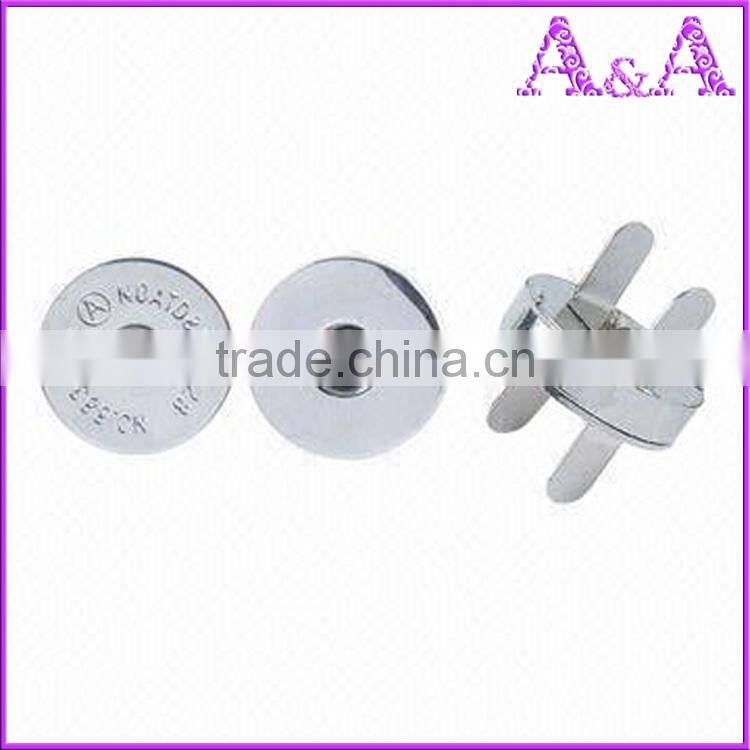nickel free lead free magnetic button silver magnetic snap button for leather handbag