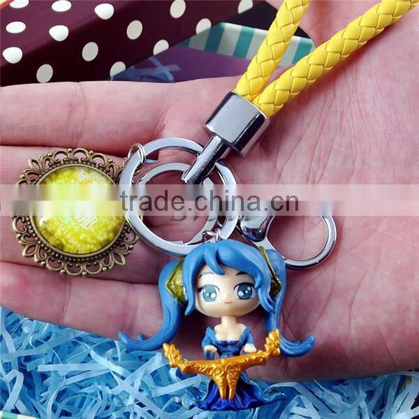 (Top Sell)Hot game League of Legends key chain,LOL figure keychain,PVC figure keychain