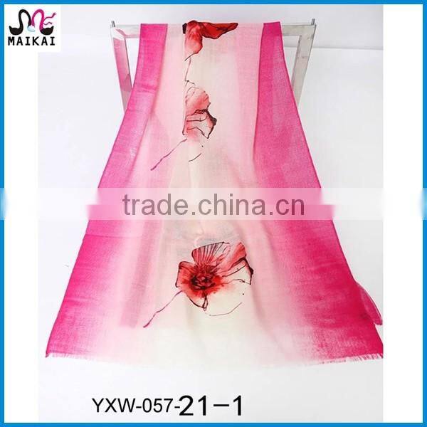 High quality screen printing wool scarf factory china