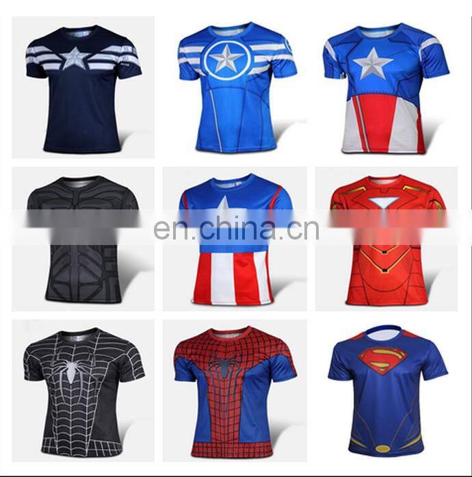 hot sale super hero spider man t shirt ;long sleeve compression shirt