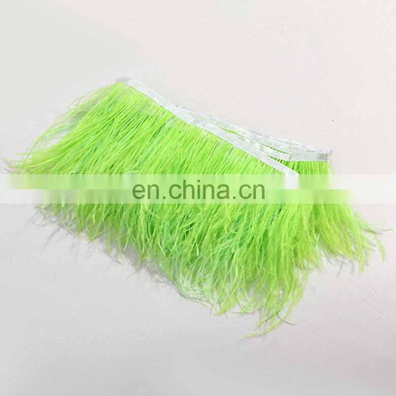 3-4 inch ostrich feather trimmings with satin ribbon