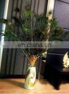 hot selling white natural 80cm-90cm peacock feather