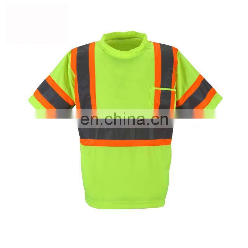 High Visibility breathable OEM service safety reflective shirt