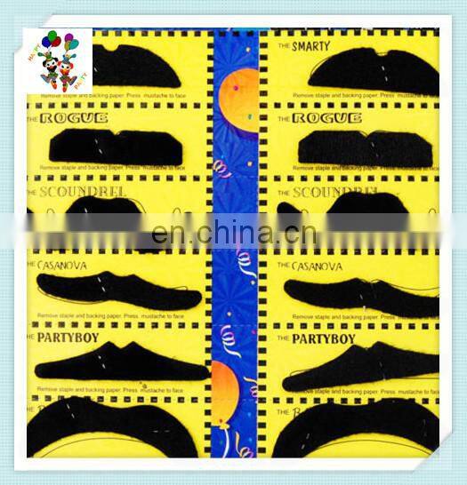 12pcs Black Halloween Party Funny Fake Moustaches HPC-0306