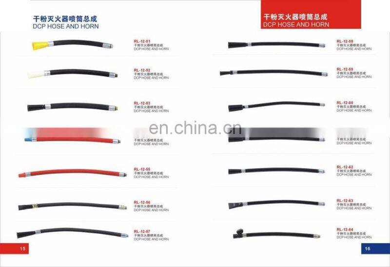 hose and horn assembly for fire extinguisher