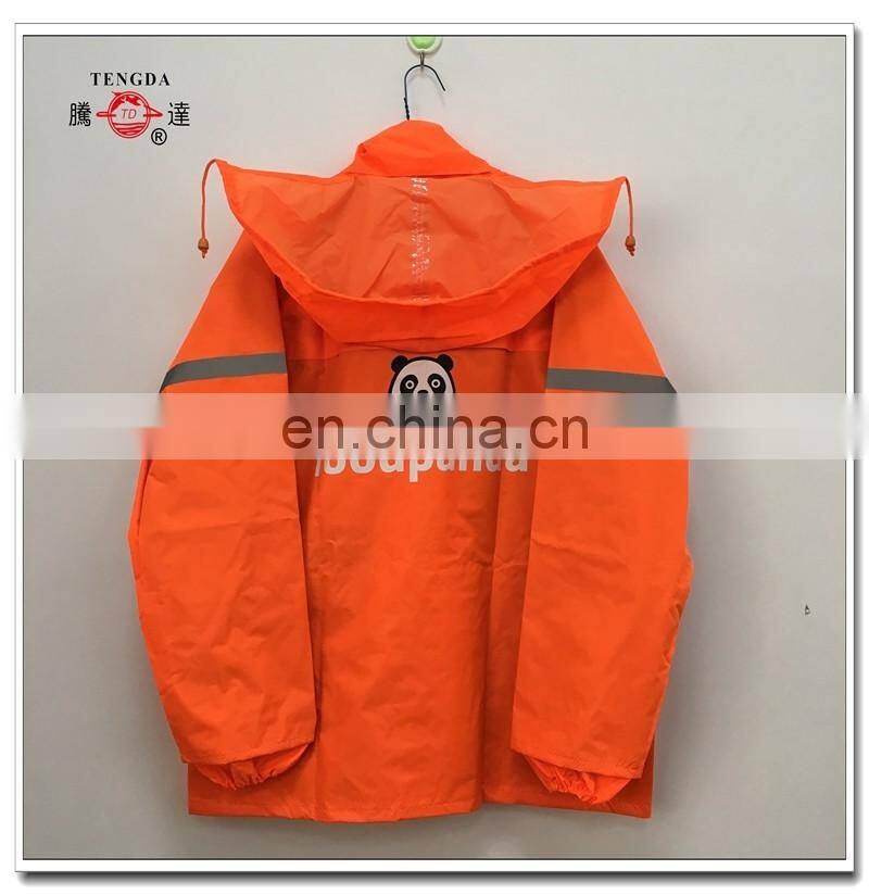 motorcycle fast food take away nylon raincoat for delivery guy