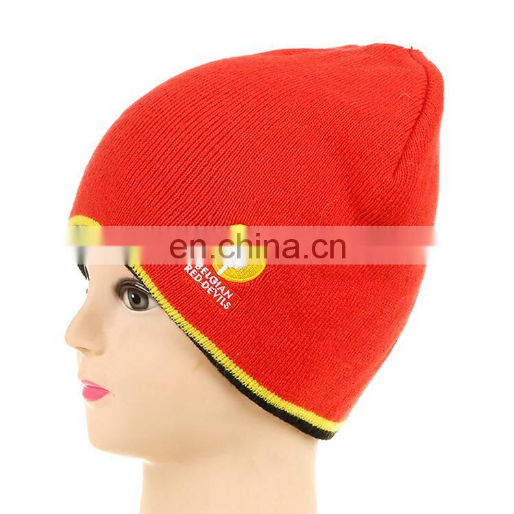 Customized acrylic knitted russian beanie hat