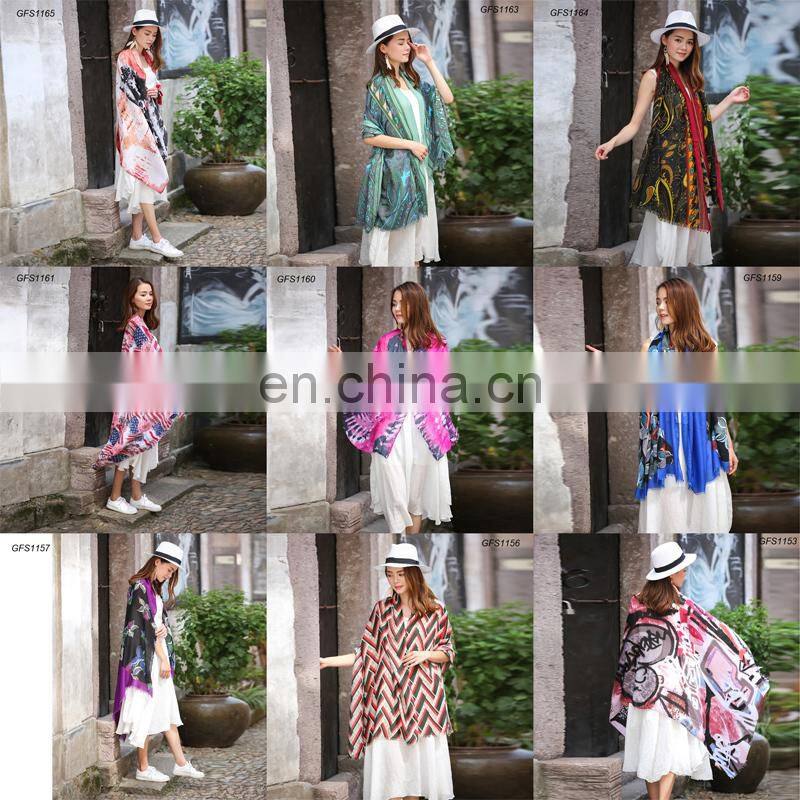Fashionable most popular print fashion women's silk scarf