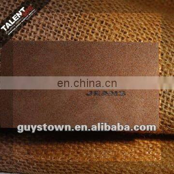 custom decoration leather label patches for jeans garment