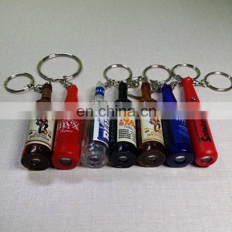 Wholesale price customized shape logo LED projector keychain
