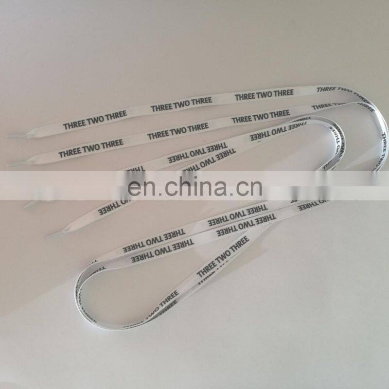 custom sublimation printing polyester flat shoelace fastener
