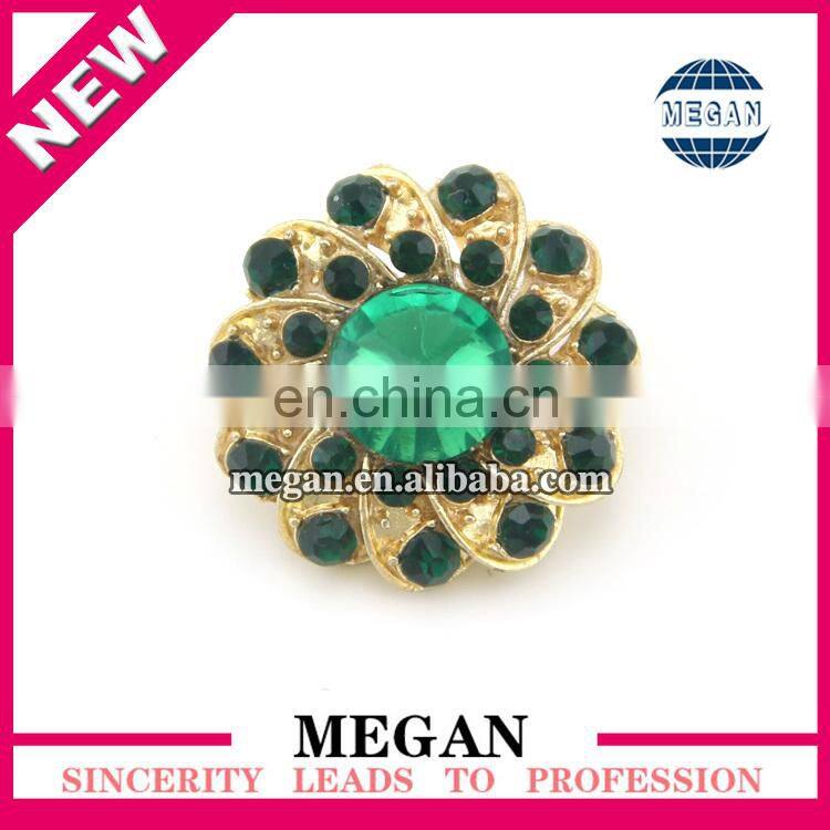 2016 Top fashion metal rhinestone buttons for garment