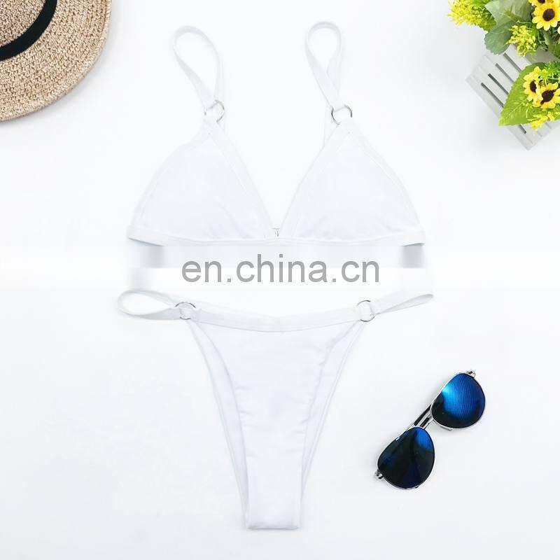 Micro Mini Bikini Solid Color Brazilian Bikini Biquini Swimwear Women 2019 New Swimsuit Sexy Triangle Bathing Suit Plavky Badpak