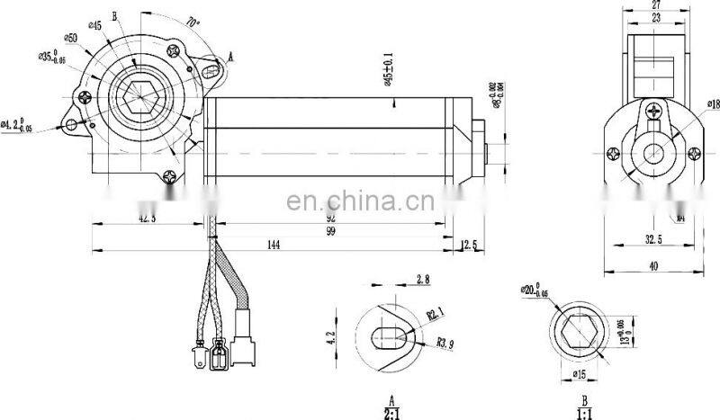E209 hot sell 24v dc gear motor for electric lift table and stand desk