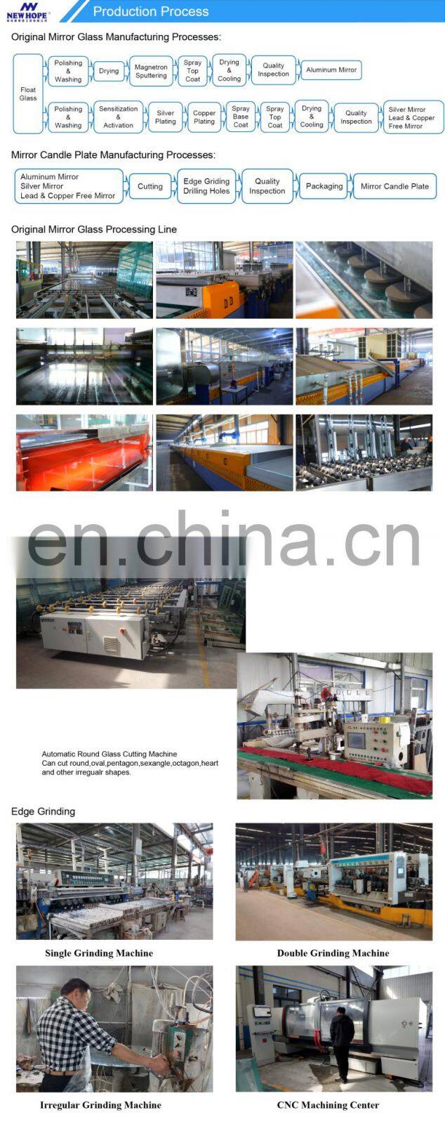 Wholesale Mirror Charger Plate Silver Mirror Glass Plated For Wedding Table