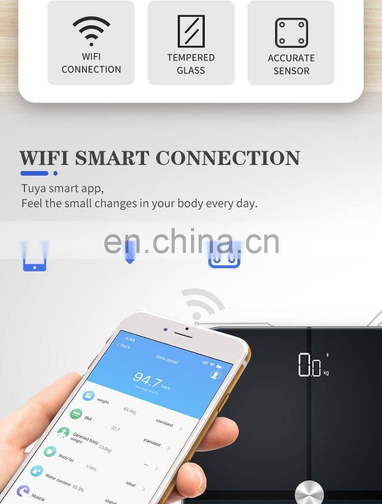 Visceral Fat Body Fat Balance Digital Weight WIFI Bathroom Smart Fitness Scale