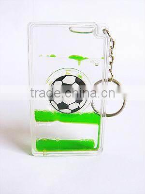 Acrylic Liquid Bubble Sand Timer Keychain, Magic LED Light Keychain