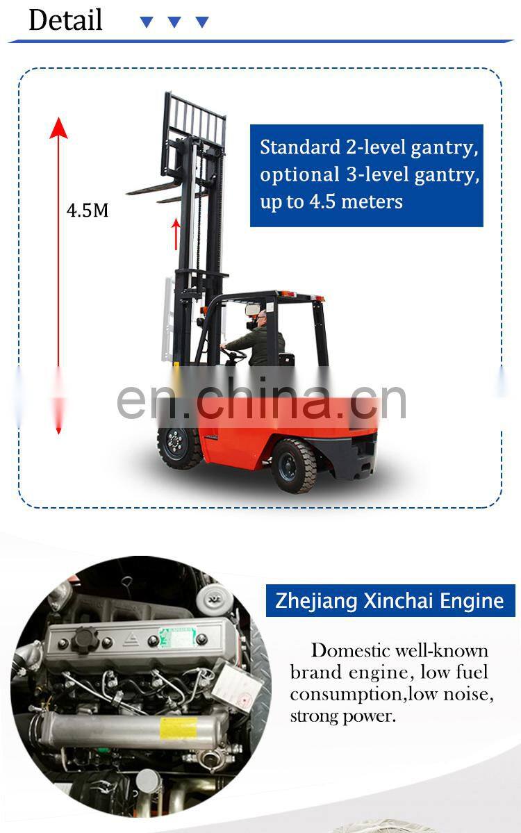 Diesel Mini Forklift Truck Small Rough Terrain Forklift Price LPG Forklift 3 ton 4 ton 5 ton