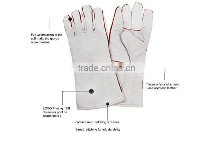 Popular Design Welding Leather Gloves, leather welding gloves, glove with long sleeve LG033