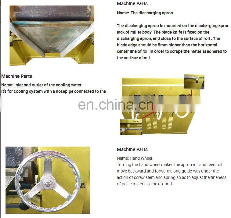 China hot sale 3 roller mill machine for paints and inks