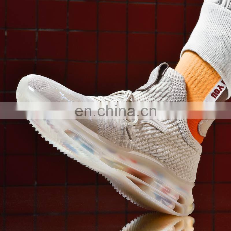 2021 spring and autumn new cross-border trend three air cushion avant-garde luminous men's casual plus size sneakers
