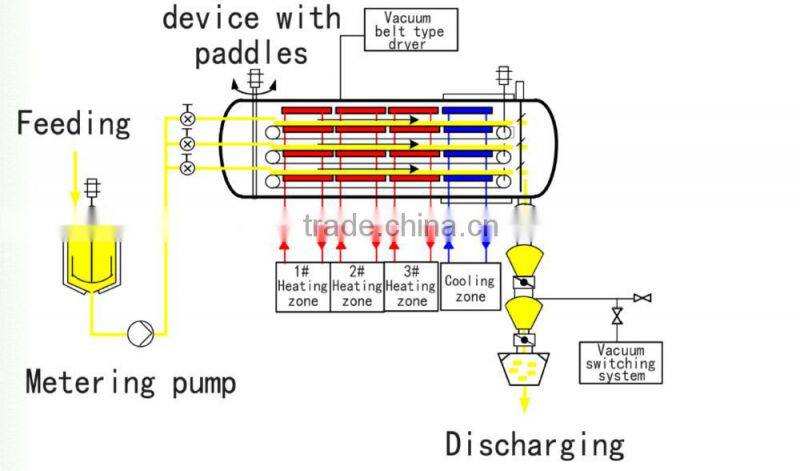 Continuous vacuum belt dryer for vegetables and fruit/drying machine